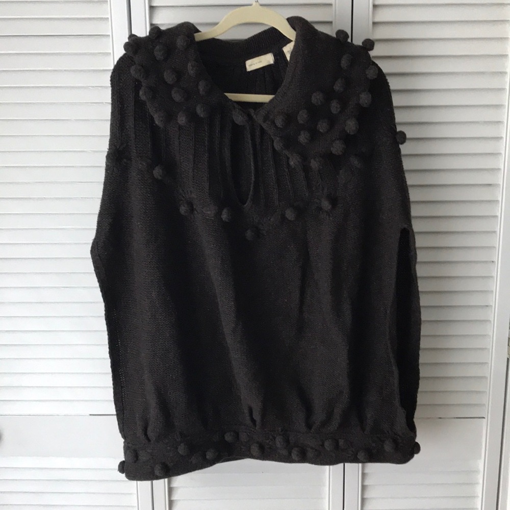 Anthropologie Lausanne sleeping on snow poncho M